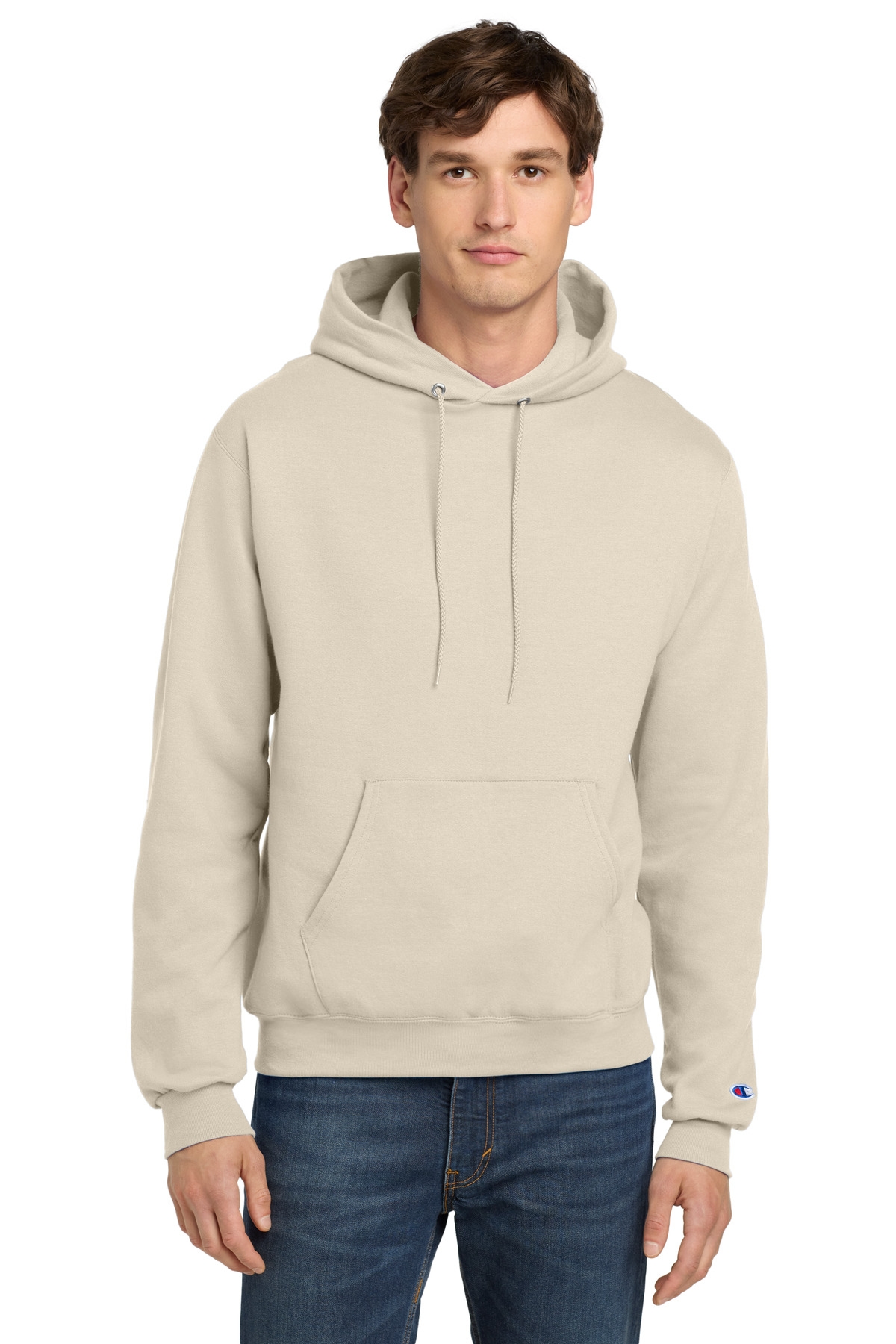 Champion Powerblend Pullover Hoodie. S700 - Sand - High