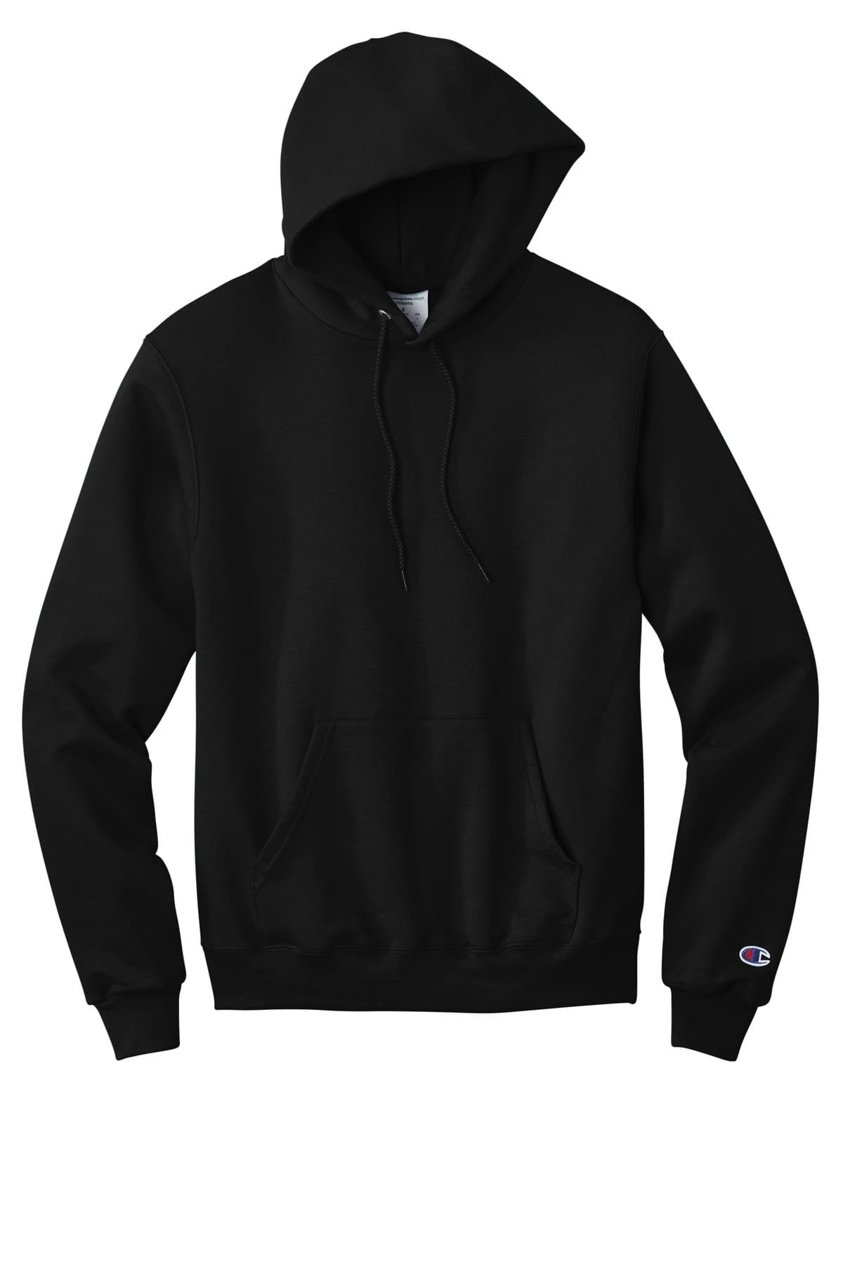 Champion Powerblend Pullover Hoodie. S700 - Black - Front