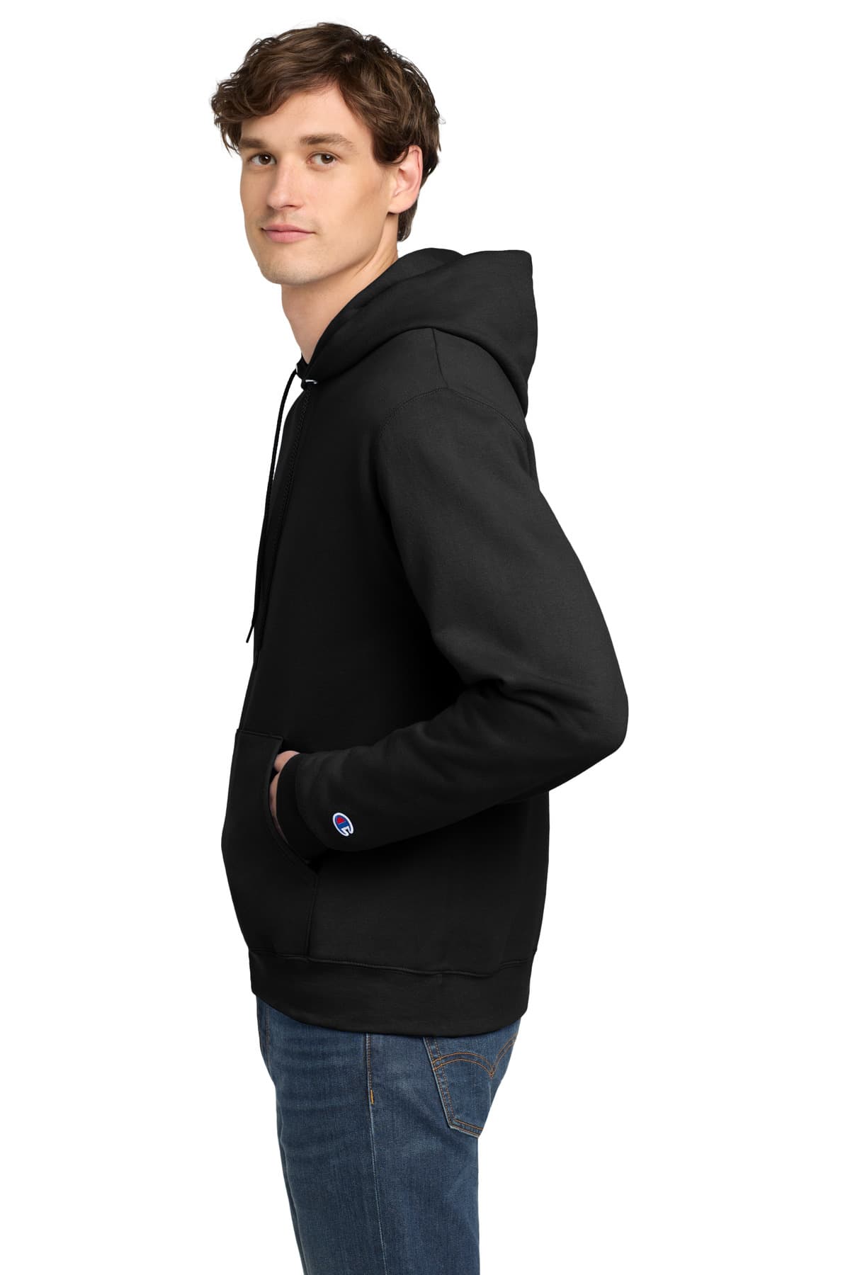 Champion Powerblend Pullover Hoodie. S700 - Black - Custom