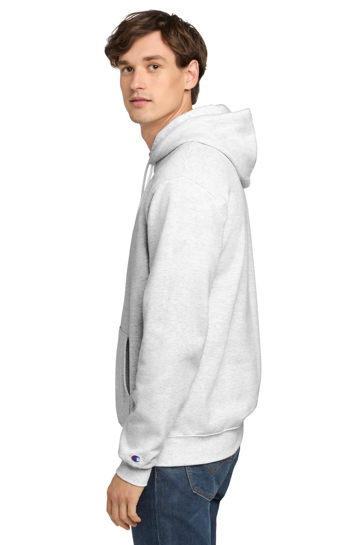 Champion Powerblend Pullover Hoodie. S700 - SilverGrey - Custom