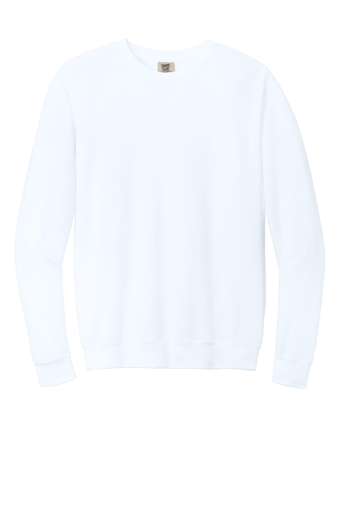 Comfort Colors Lightweight Crewneck Sweatshirt 1466 - White - Front