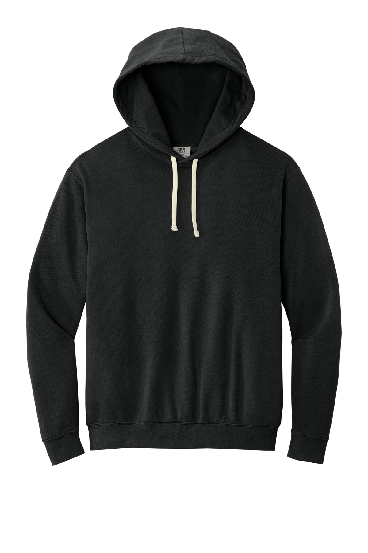 Comfort Colors Lightweight Hooded Sweatshirt 1467 - Black - Front
