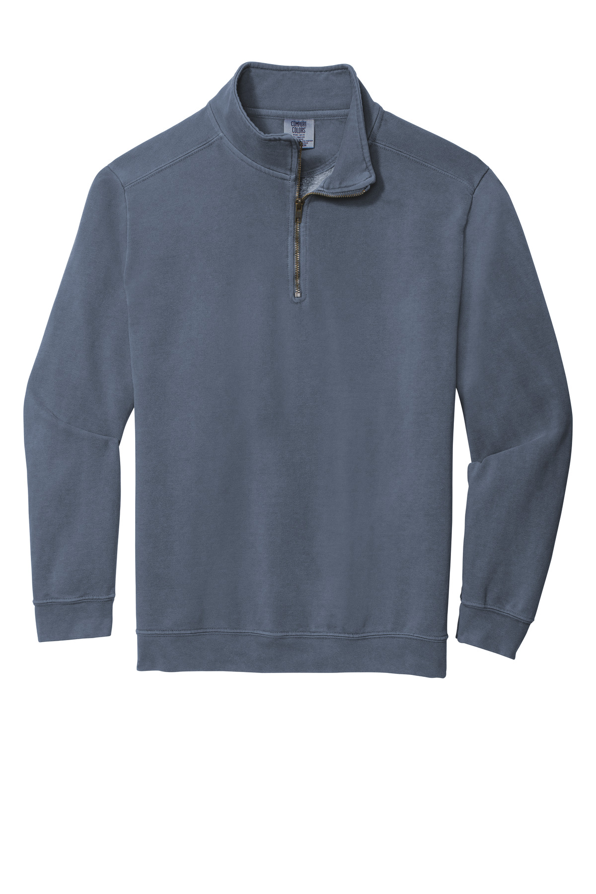 COMFORT COLORS Ring Spun 1/4-Zip Sweatshirt. 1580 - Blue Jean - Front