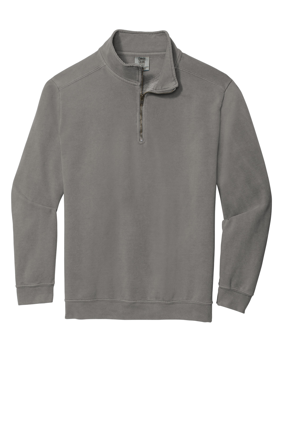 COMFORT COLORS Ring Spun 1/4-Zip Sweatshirt. 1580 - Grey - Front