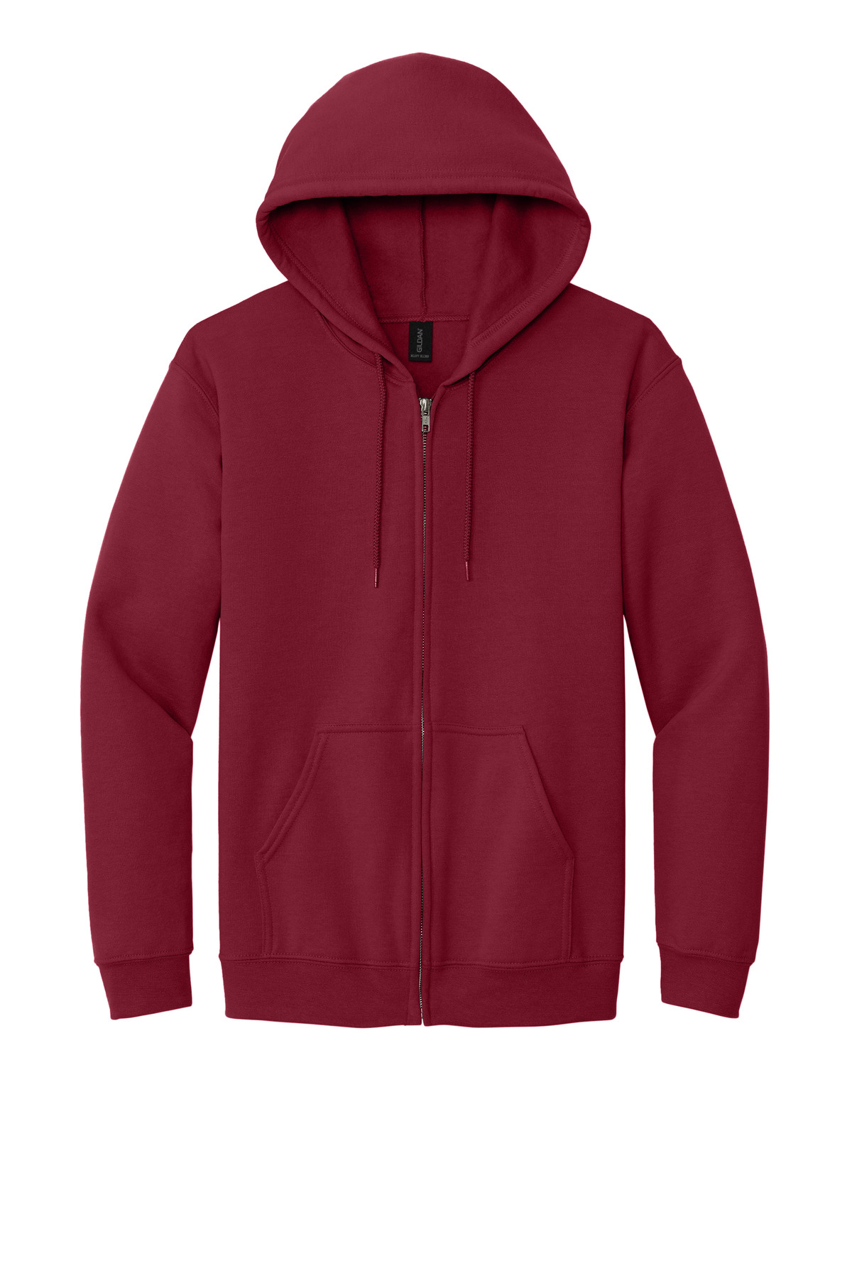 Gildan - Heavy Blend Full-Zip Hooded Sweatshirt. 18600 - Cardinal - Front