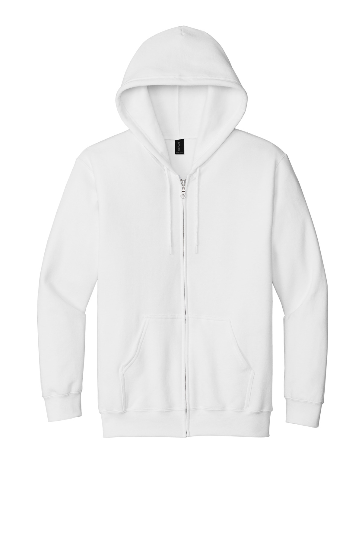 Gildan - Heavy Blend Full-Zip Hooded Sweatshirt. 18600 - White - Front