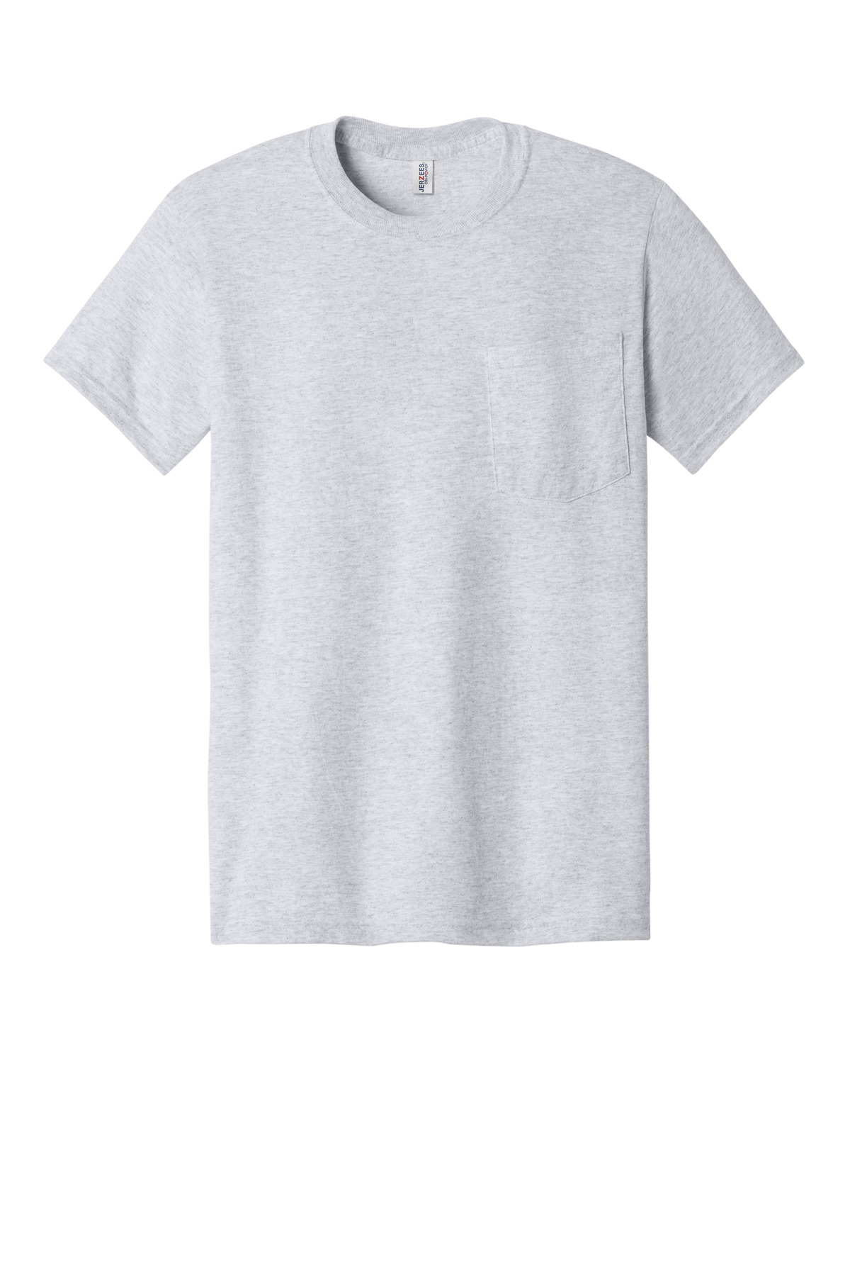 Jerzees - Dri-Power 50/50 Cotton/Poly Pocket T-Shirt. 29MP - Ash - Front