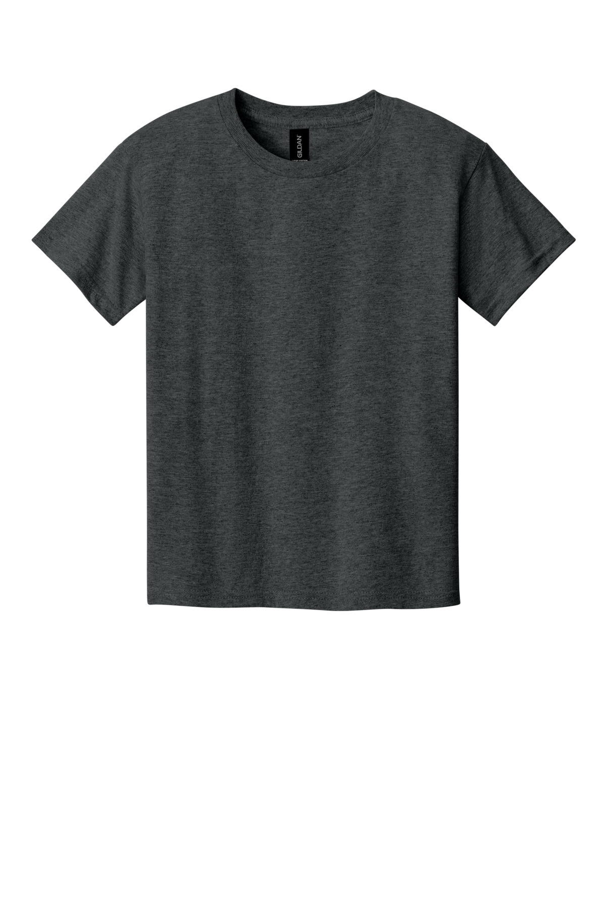 Gildan Youth Light Cotton Tee 3000B - HtDkGrey - Front