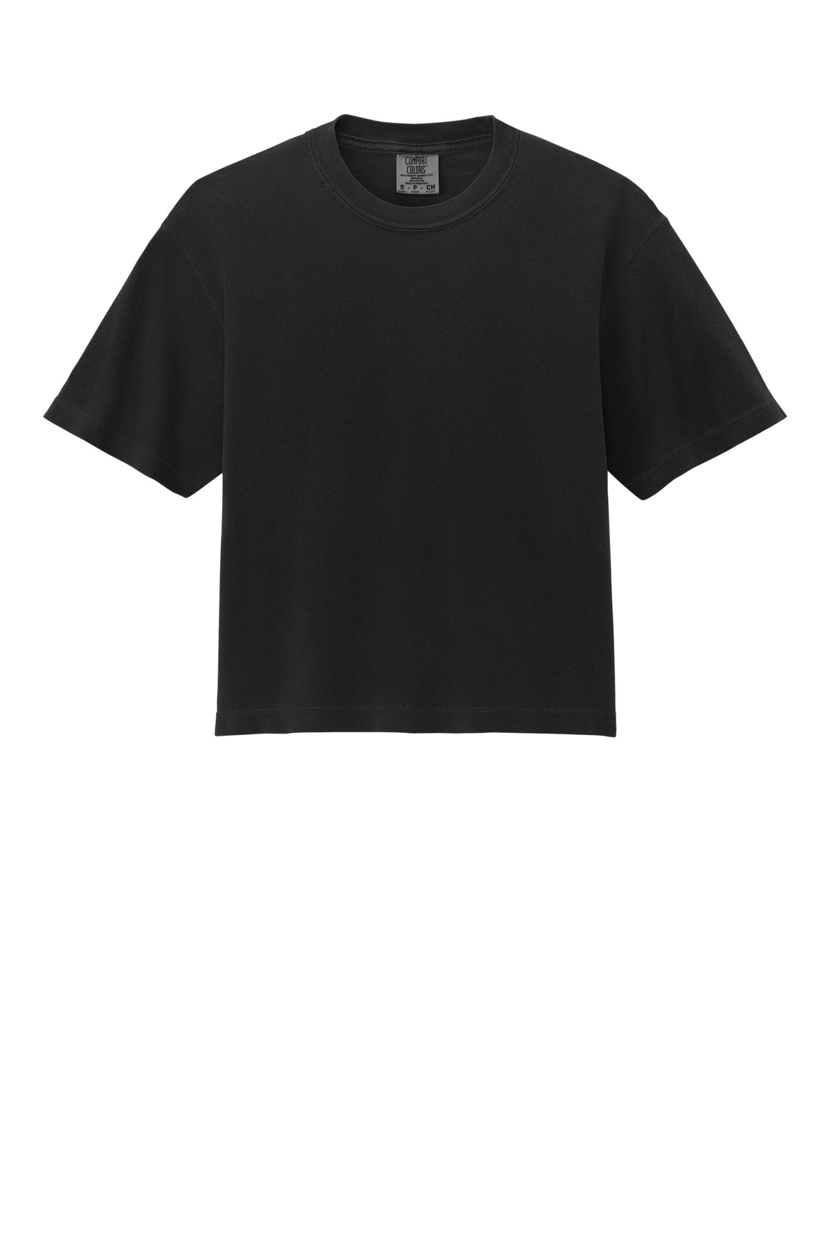 Comfort Colors Women's Heavyweight Boxy Tee 3023CL - Black - Front
