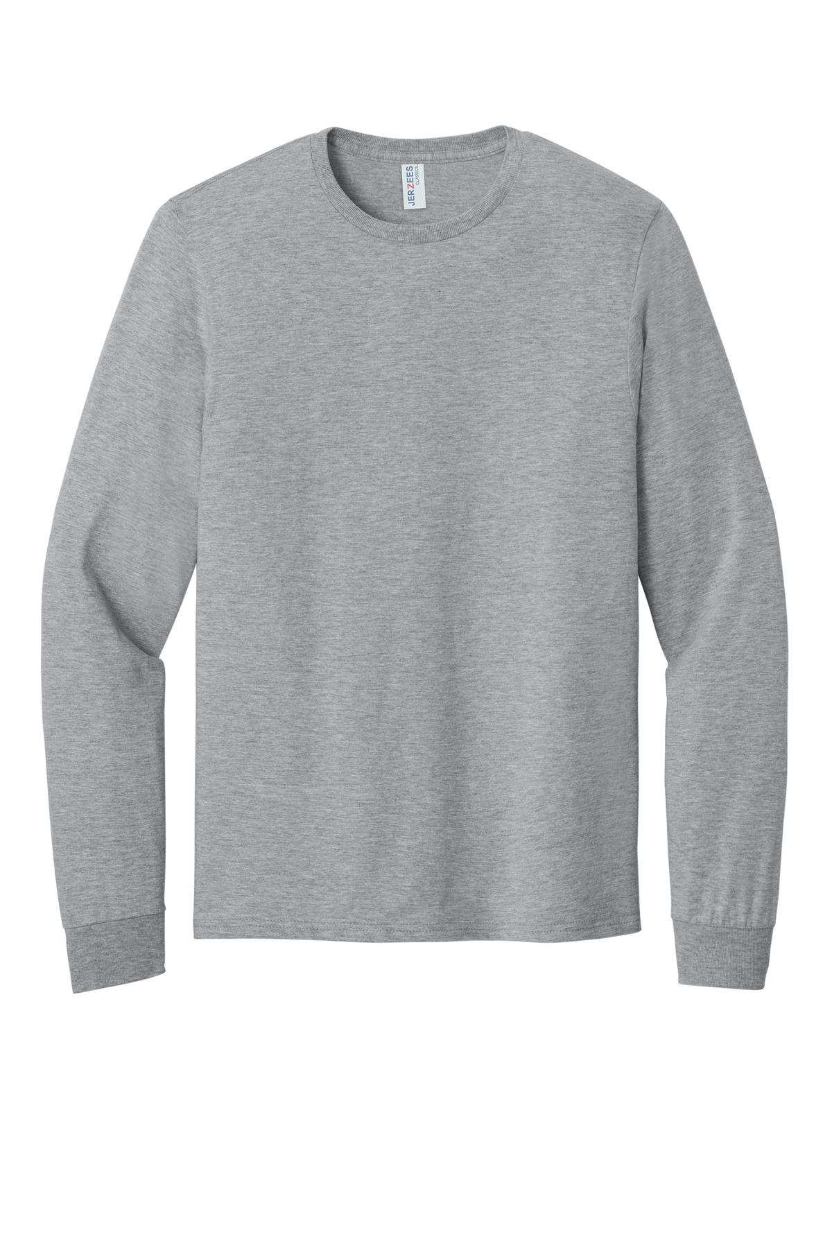 Jerzees Classics Unisex Cotton Long Sleeve T-Shirt 363L - AthlHthr - Front