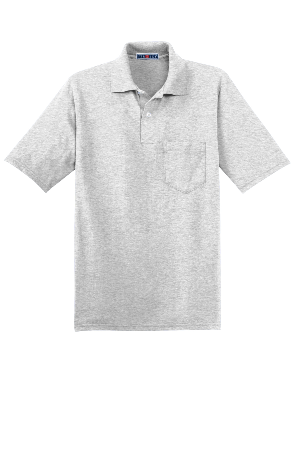 Jerzees Dri-Power Pocket Sport Shirt. 436MP - Ash - Front