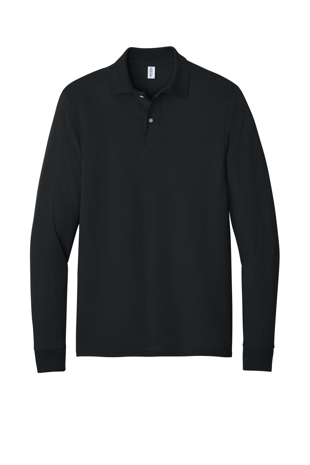 Jerzees Dri-Power Long Sleeve Sport Shirt 437LS - Black - Front