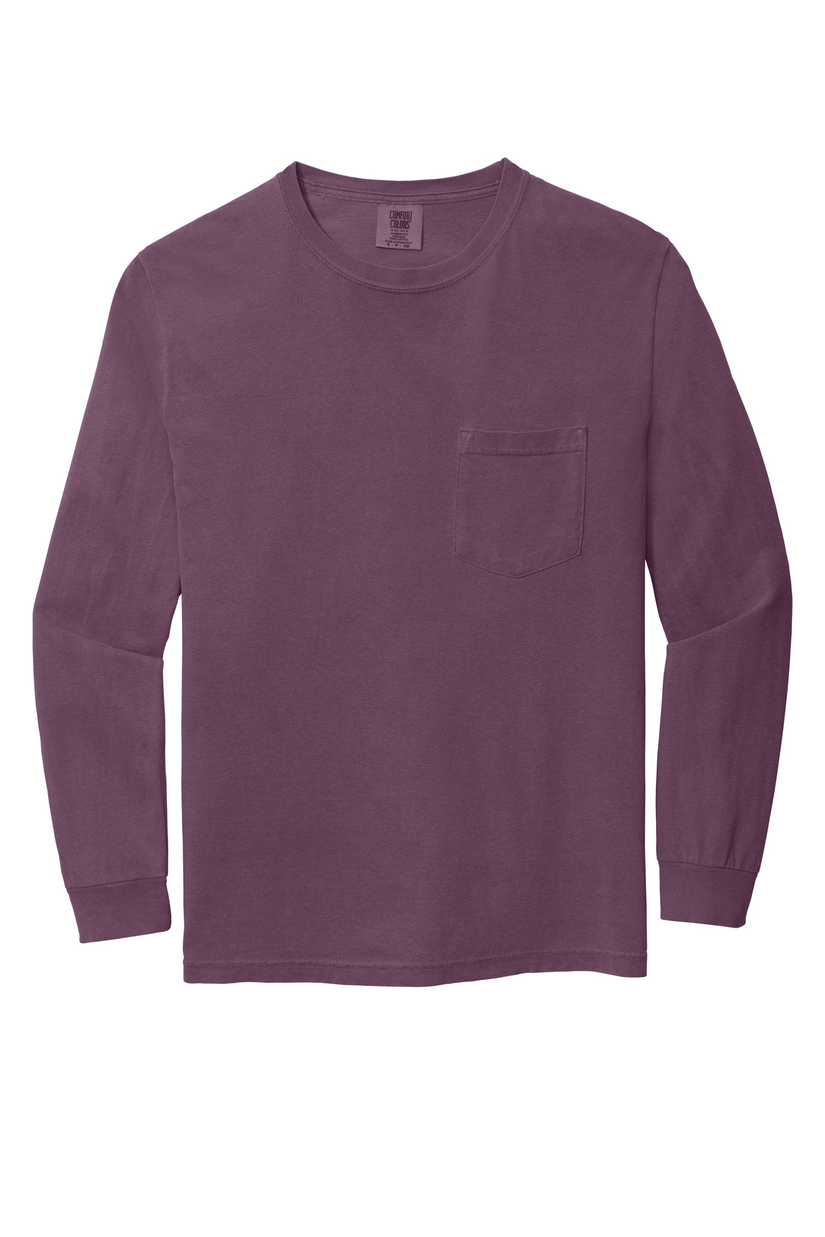 COMFORT COLORS Heavyweight Ring Spun Long Sleeve Pocket Tee. 4410 - Berry - Front