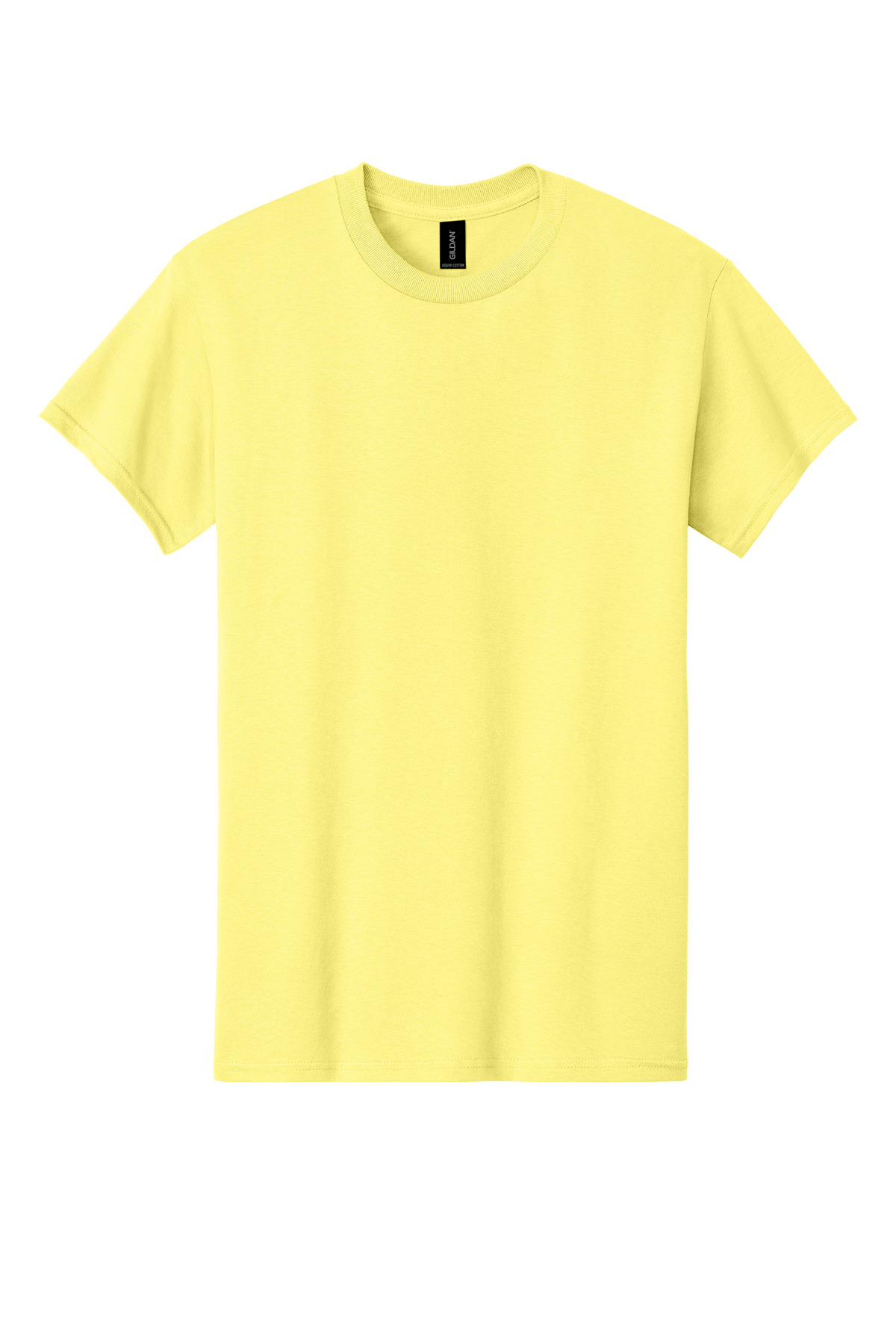 Gildan - Heavy Cotton 100% Cotton T-Shirt. 5000 - Cornsilk - Front