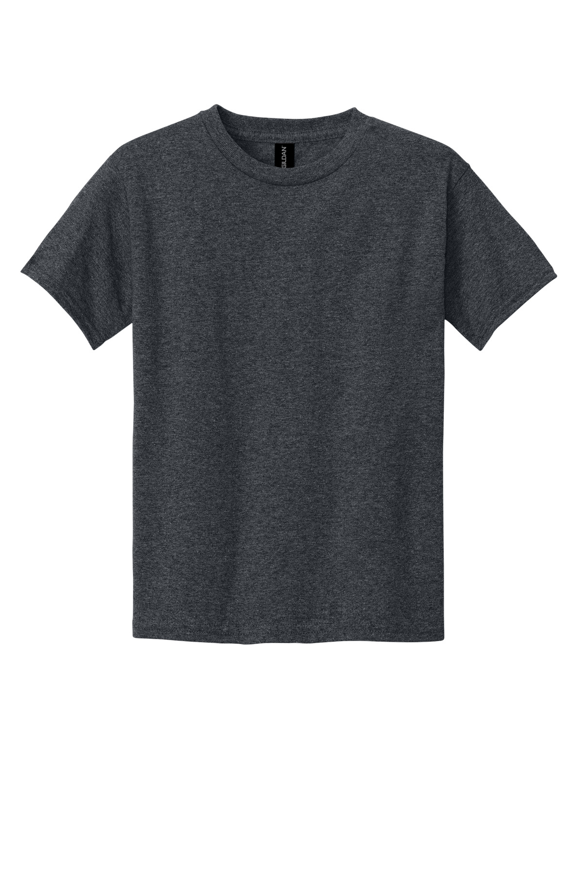 Gildan - Youth Heavy Cotton 100% Cotton T-Shirt. 5000B - Dark Heather - Front