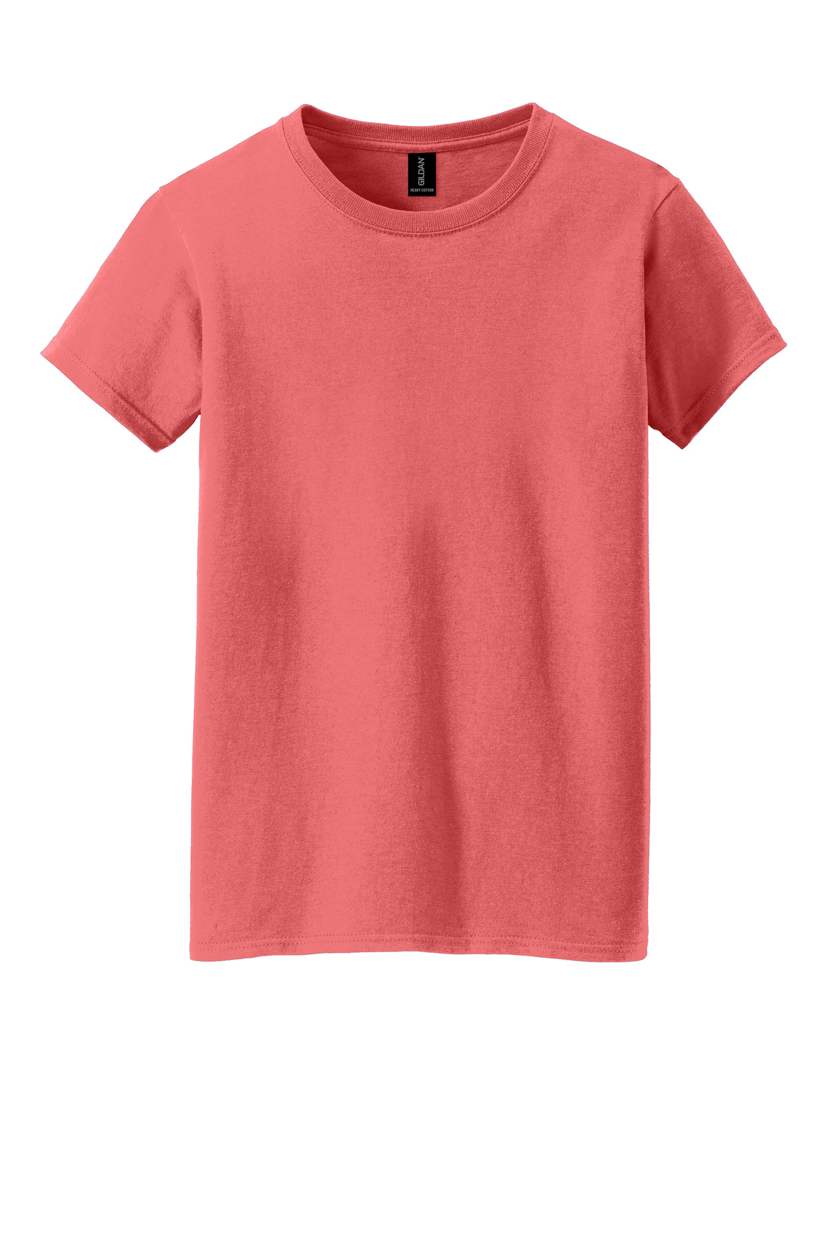 Gildan Women's Heavy Cotton 100% Cotton T-Shirt. 5000L - Coral Silk - Front
