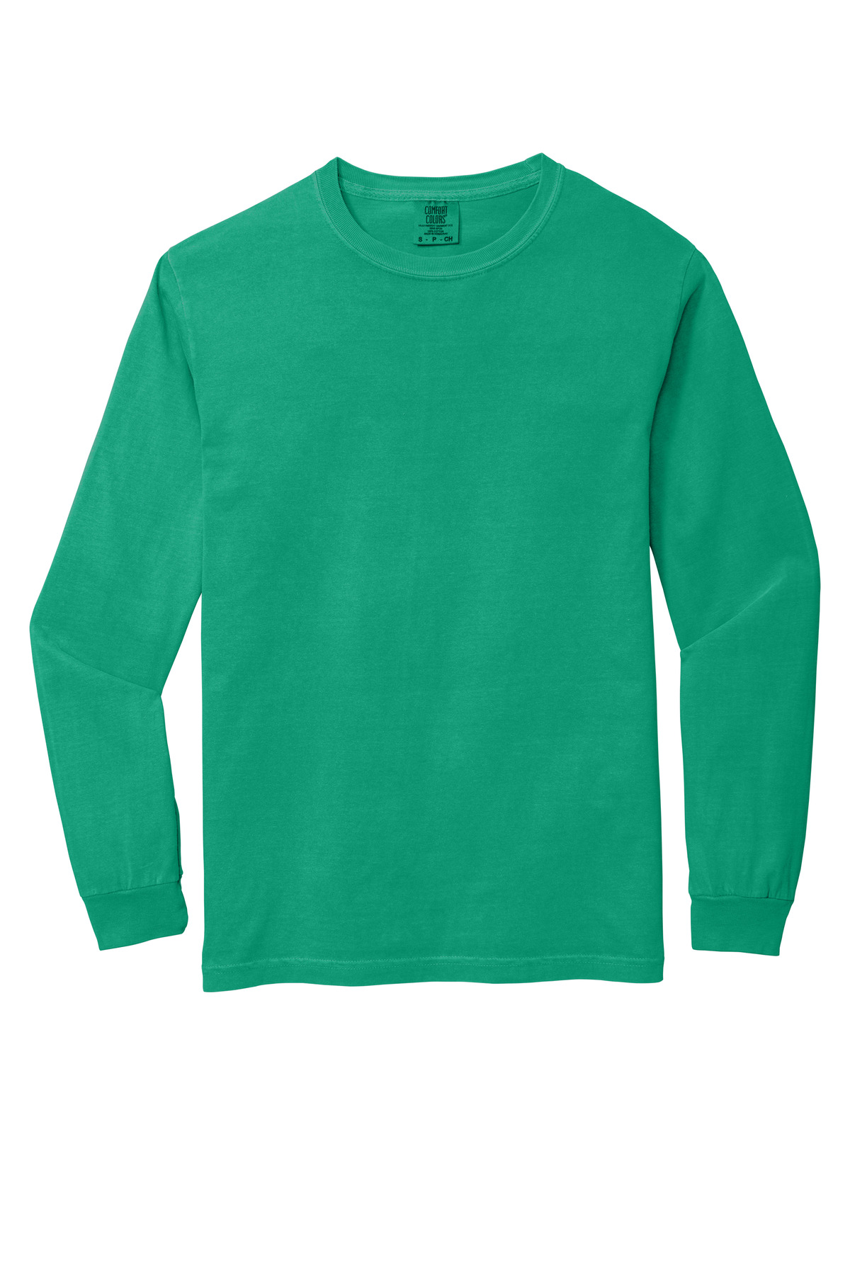 COMFORT COLORS Heavyweight Ring Spun Long Sleeve Tee. 6014 - IslandGrn - Front