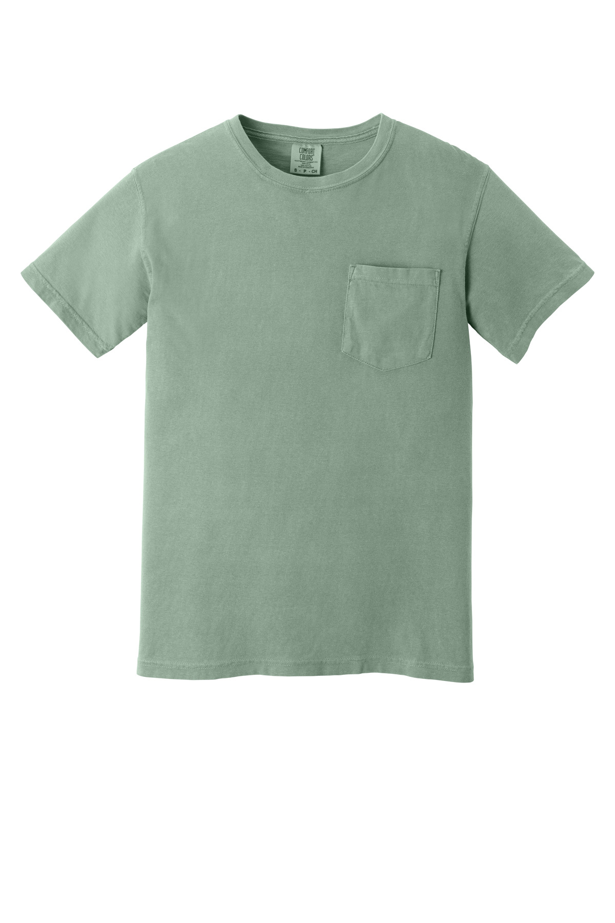 COMFORT COLORS Heavyweight Ring Spun Pocket Tee. 6030 - Bay - Front