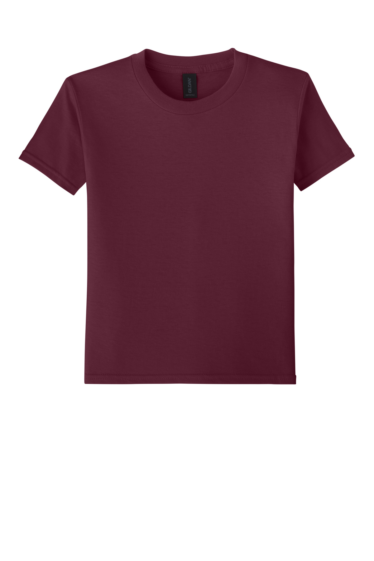 Gildan Youth Softstyle T-Shirt 64000B - Maroon - Front