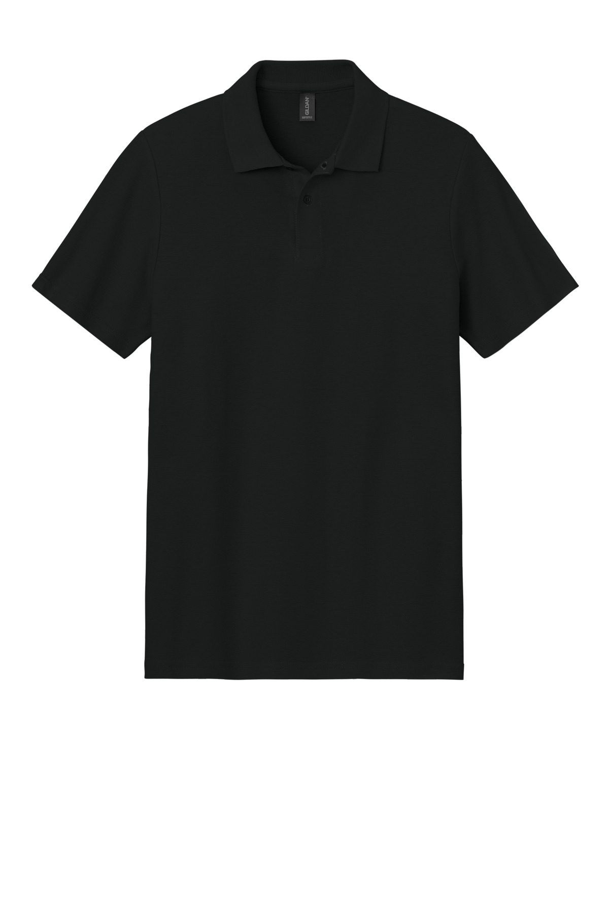 Gildan Softstyle Pique Polo 64800 - Black - Front