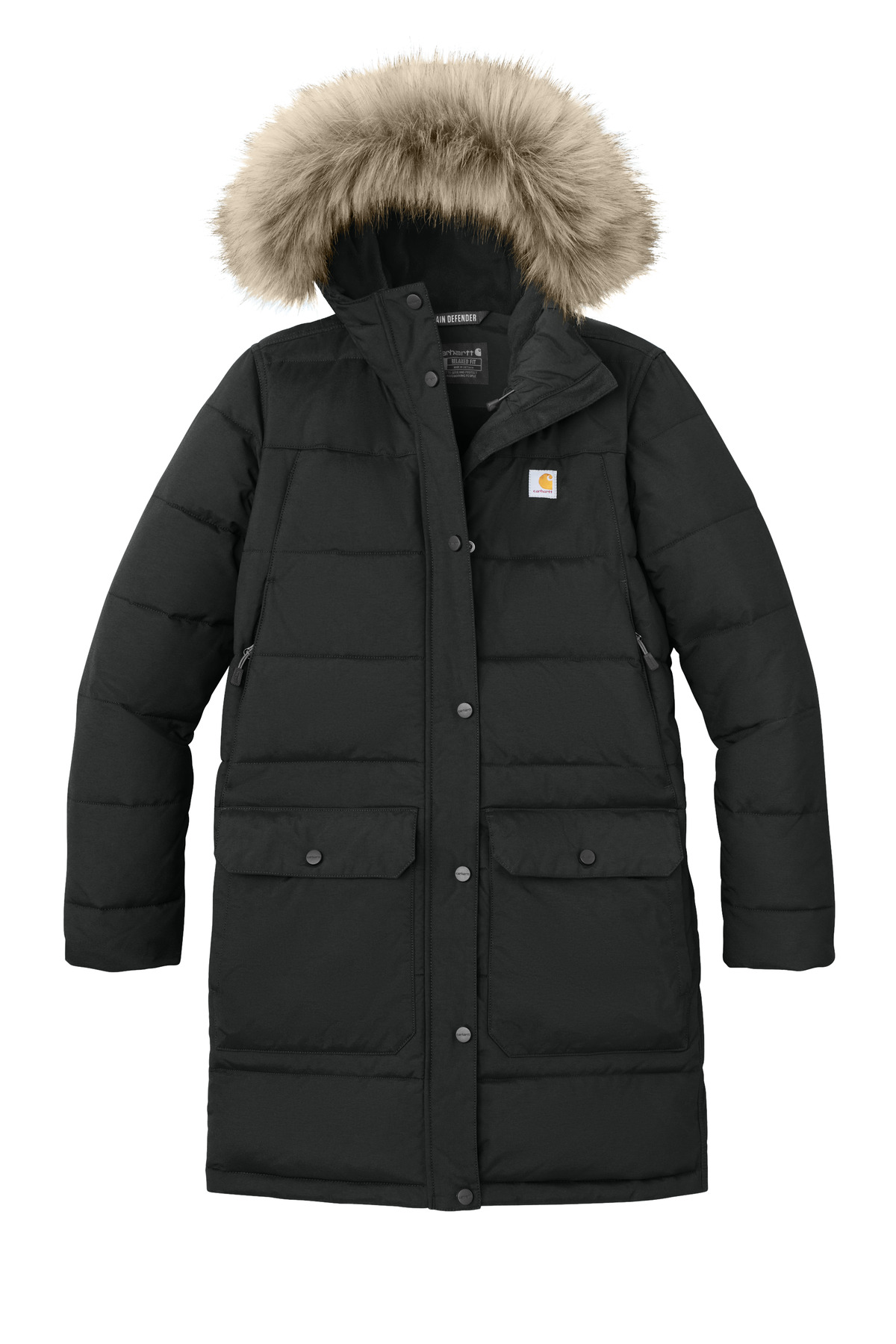 Carhartt Women's Montana Insulated Hooded Coat CT105456 - Black - Front