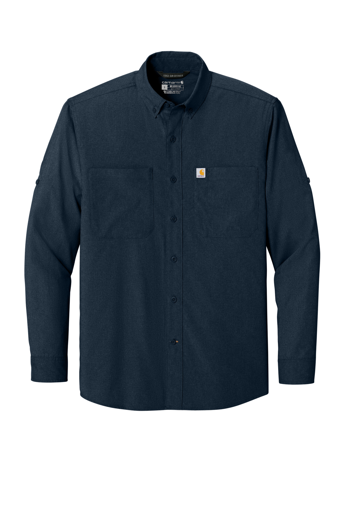Carhartt Force Sun Defender Long Sleeve Shirt CT107106 - Navy - Front