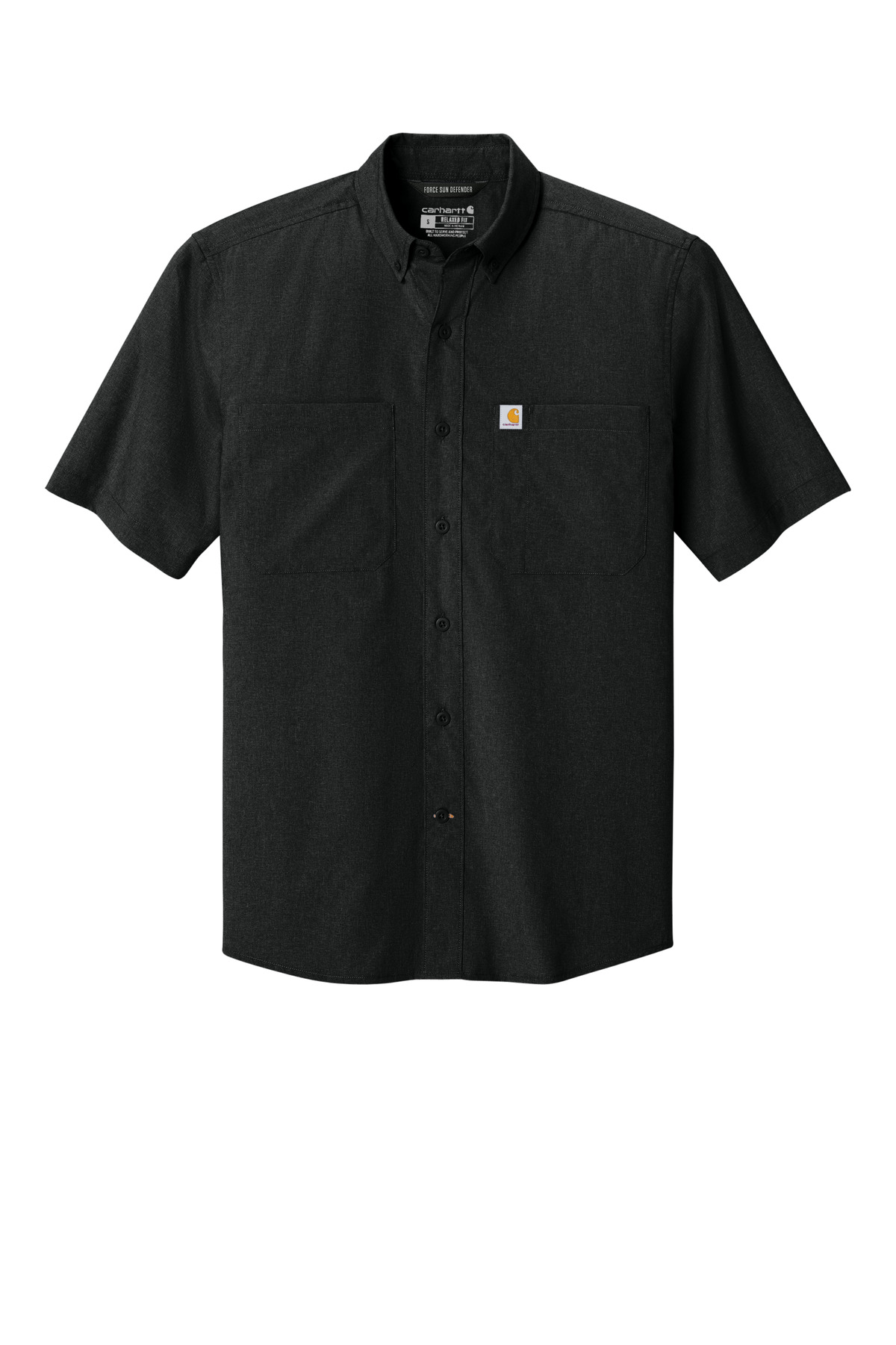 Carhartt Force Sun Defender Short Sleeve Shirt CT107107 - Black - Front