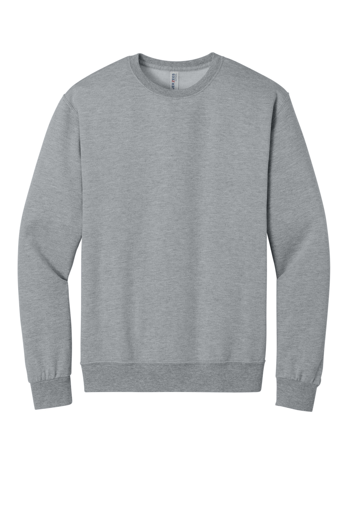 Jerzees Ultimate Unisex CVC Ring Spun Crewneck Sweatshirt IC48M - AthlHthr - Front