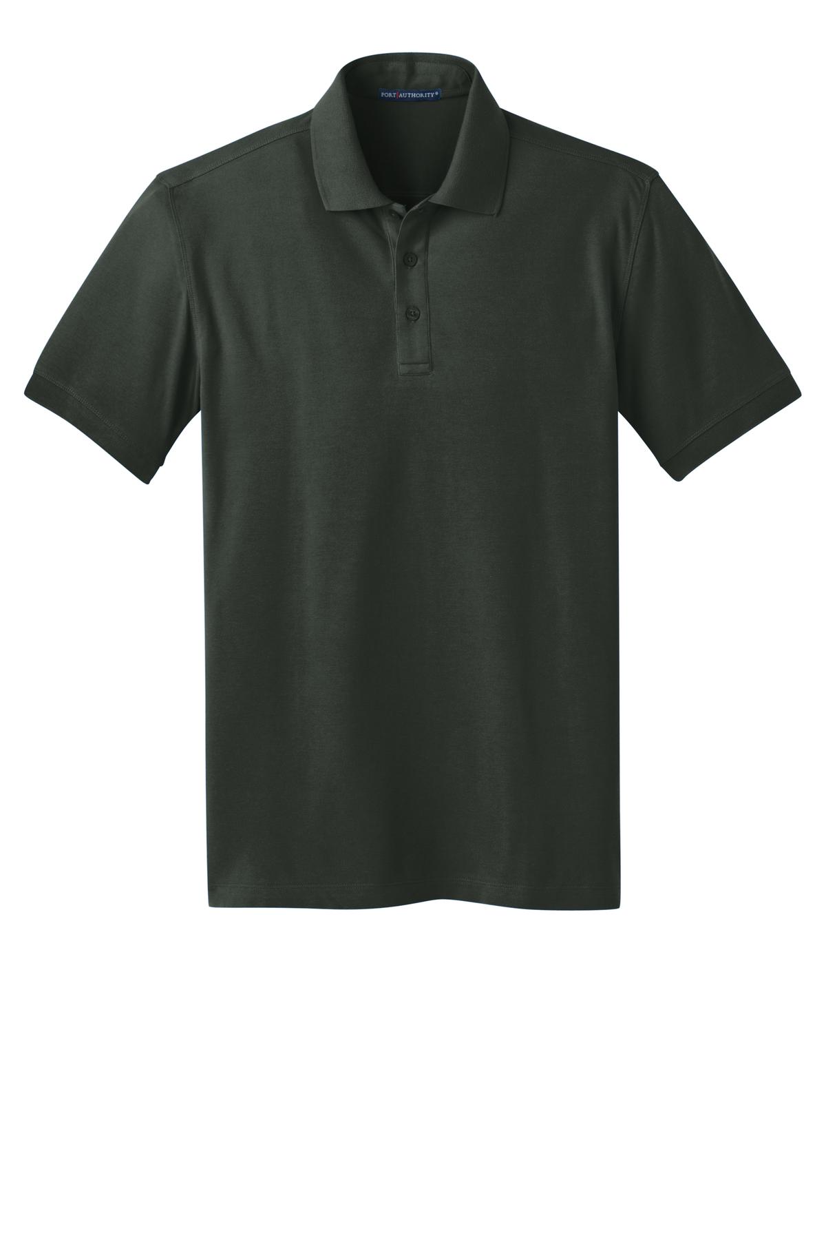 Port Authority Stretch Pique Polo. K555 - Grey Smoke - Front
