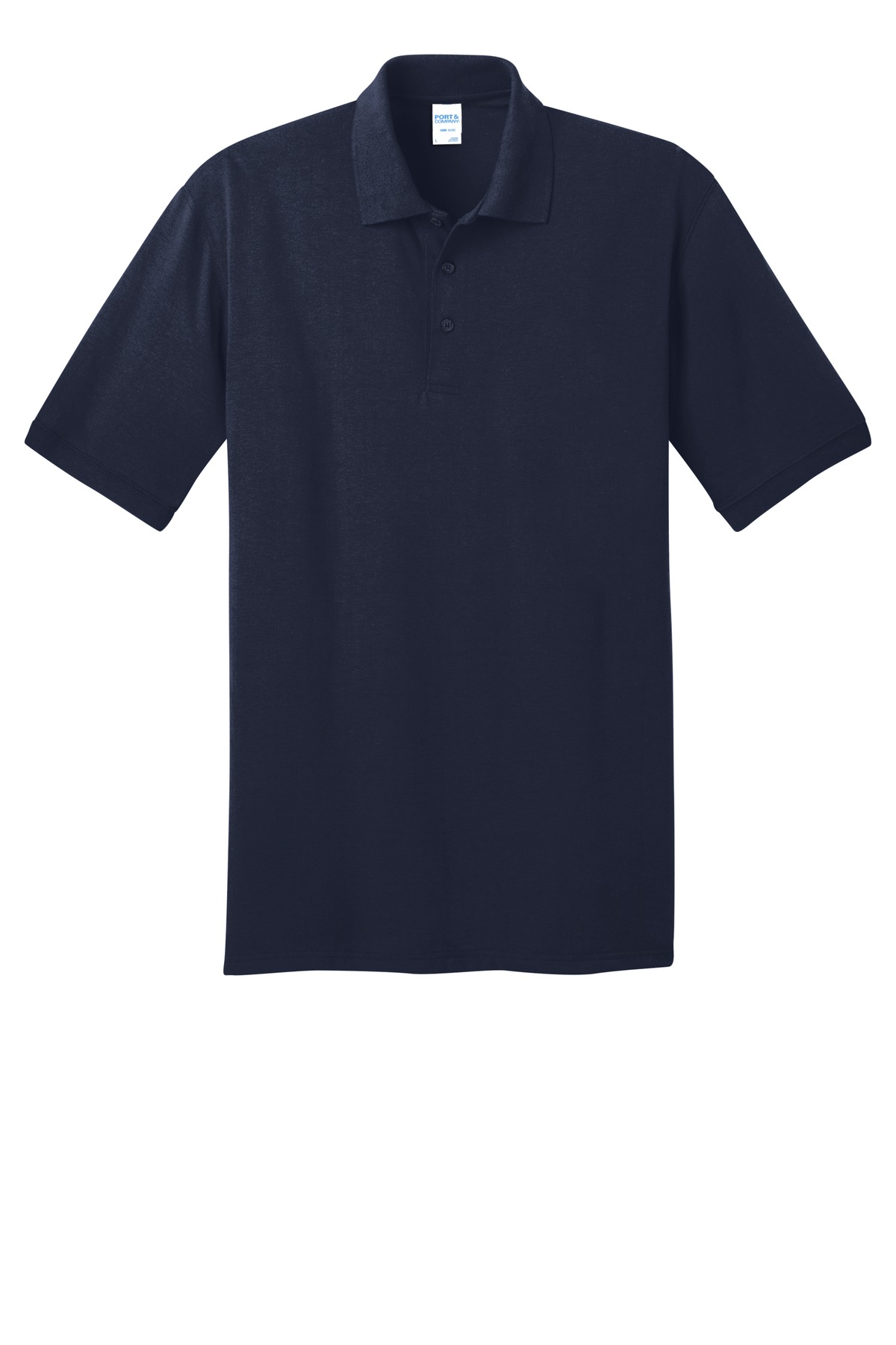 Port &amp; Co Core Blend Jersey Knit Polo. KP55 - Deep Navy - Front
