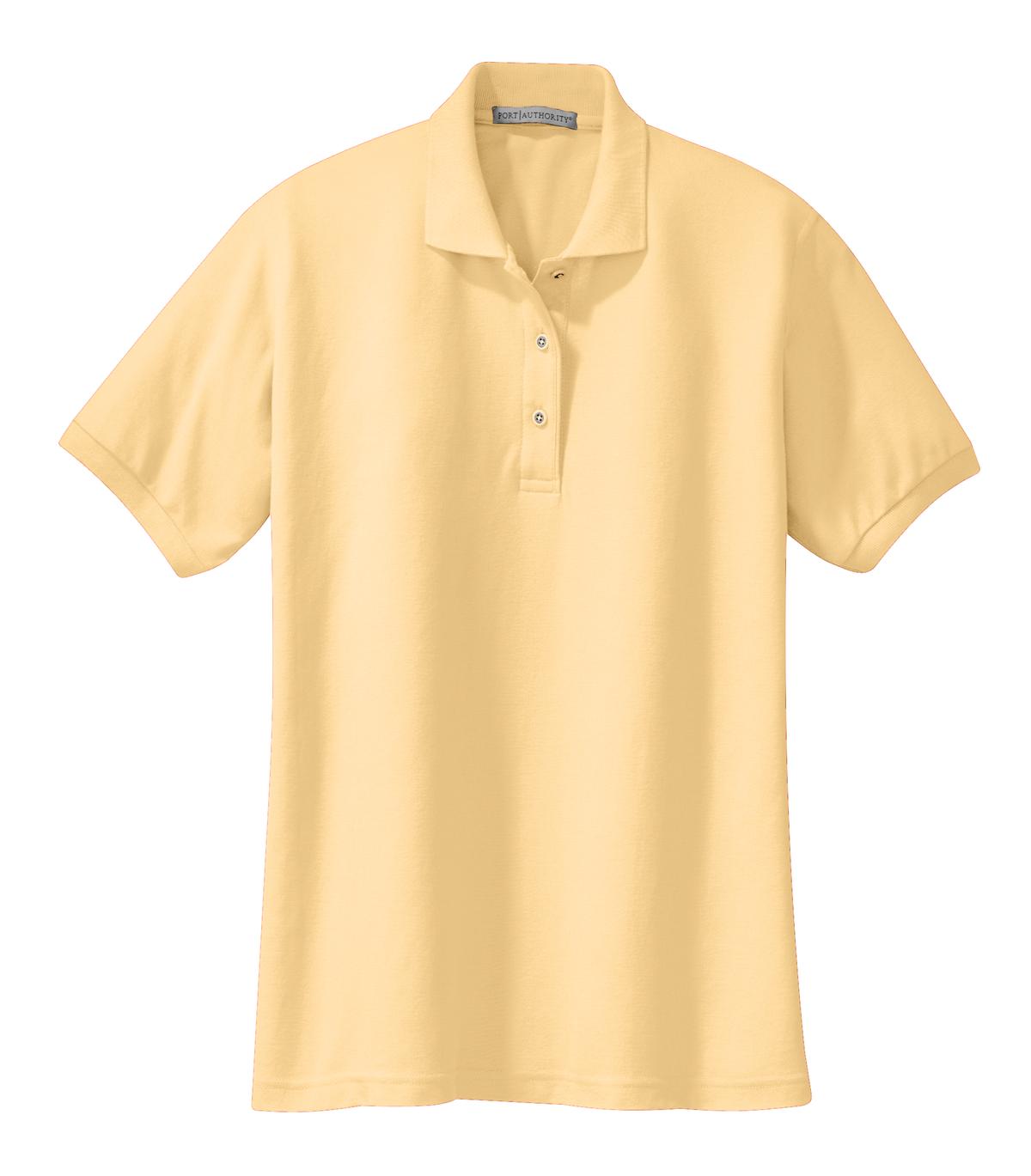 Port Authority Women's Silk Touch Polo. L500 - Banana - Front