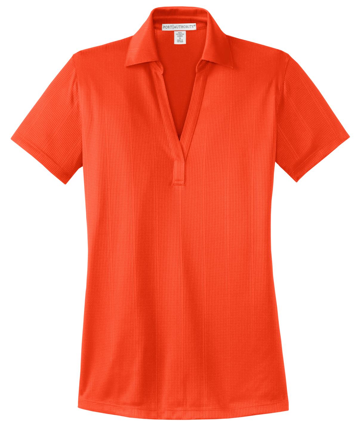 Port Authority Women's Performance Fine Jacquard Polo. L528 - Autumn Orange - Front