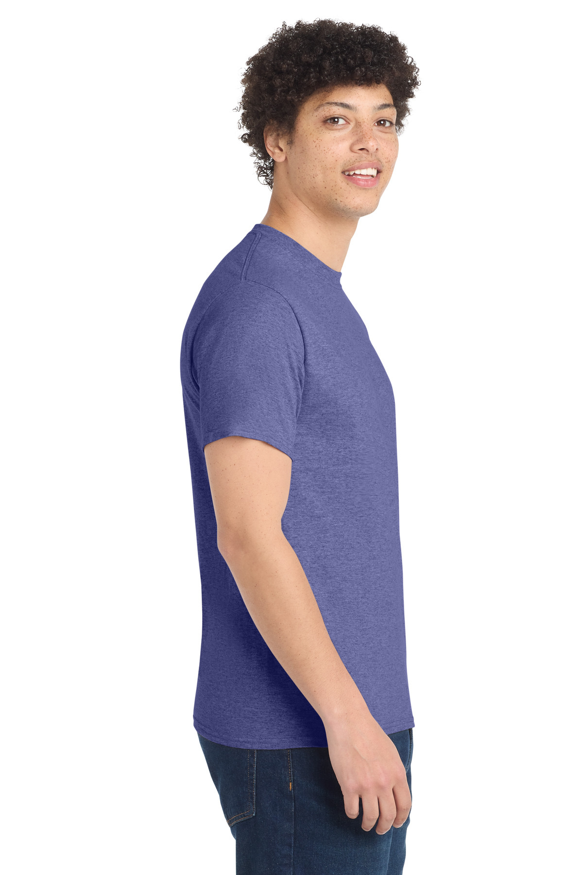 Port &amp; Co Core Cotton Tee. PC54 - Hthr Purple - Custom