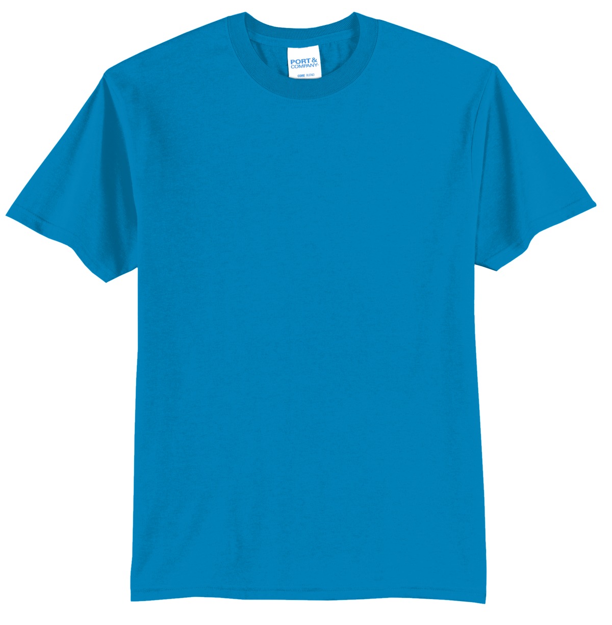 Port &amp; Co Core Blend Tee. PC55 - Sapphire - Front