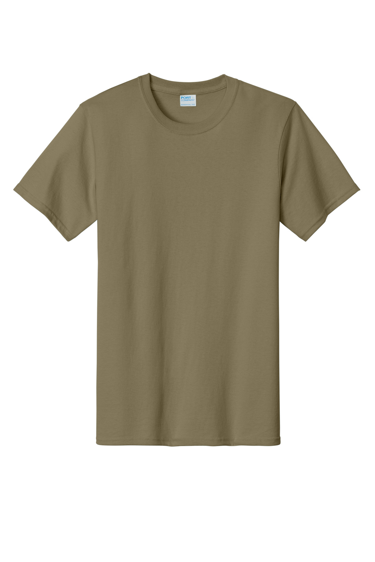 Port &amp; Co Essential Tee. PC61 - CoyoteBrn - Front