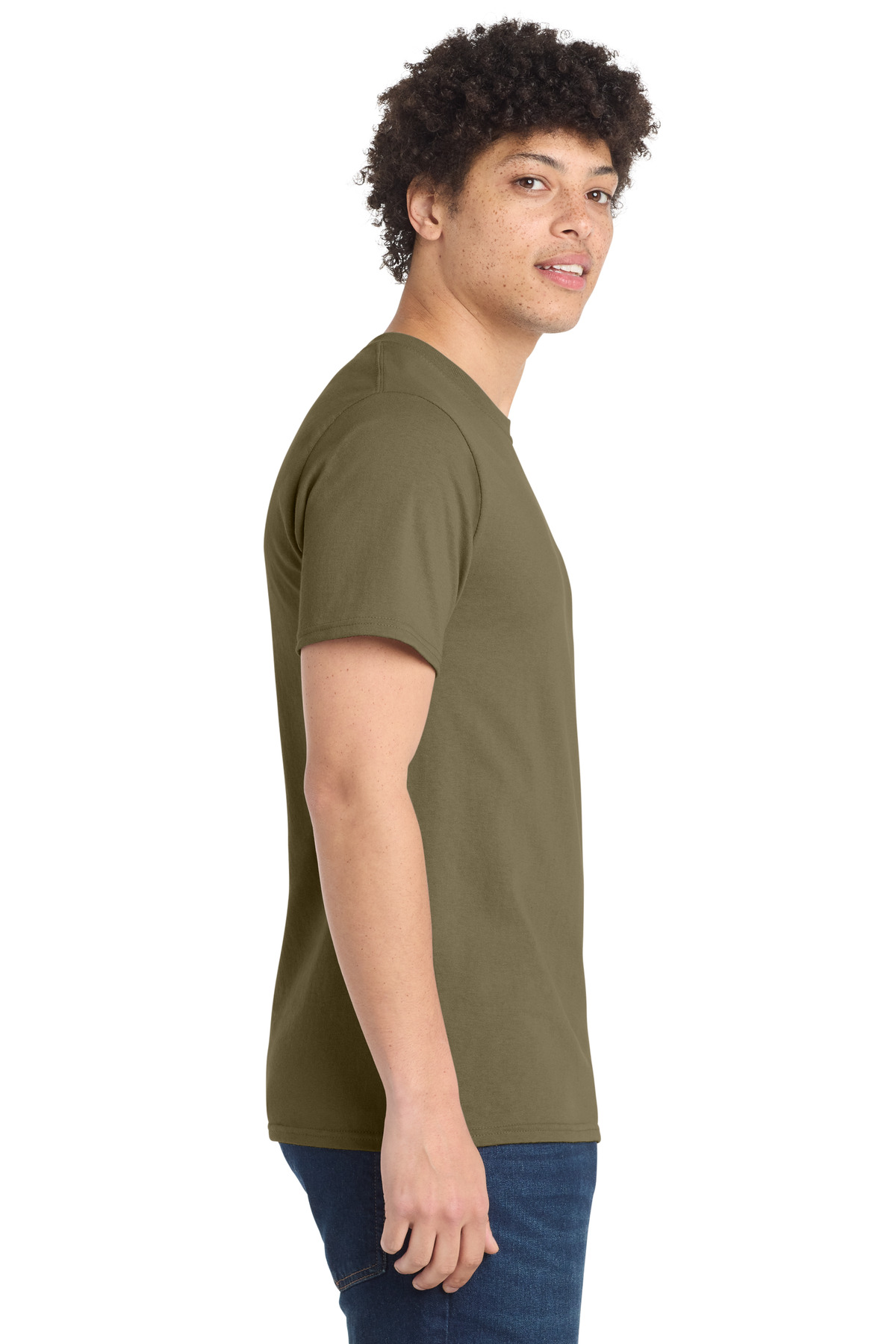 Port &amp; Co Essential Tee. PC61 - CoyoteBrn - Custom