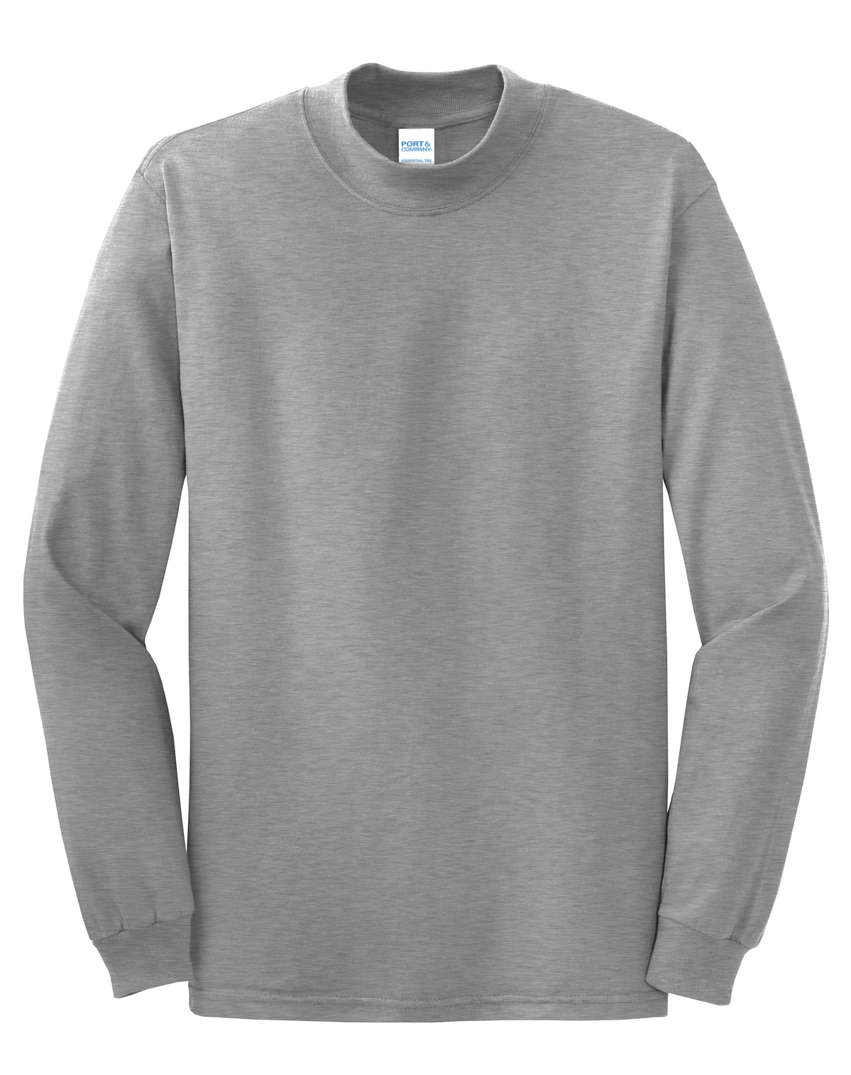 Port &amp; Co Essential Mock Turtleneck. PC61M - Ath. Heather - Front