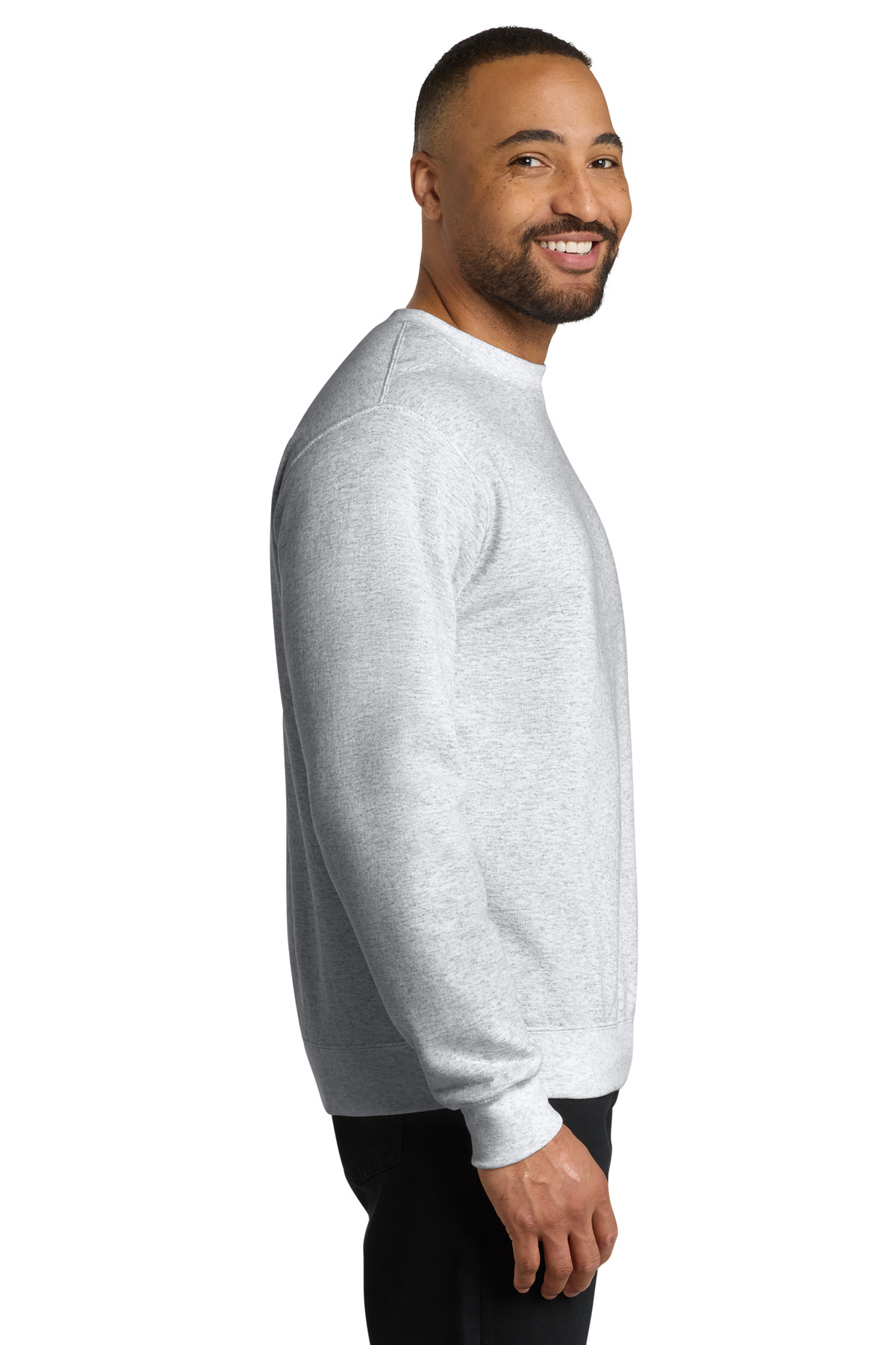 Port &amp; Co Core Fleece Crewneck Sweatshirt. PC78 - Ash - Custom