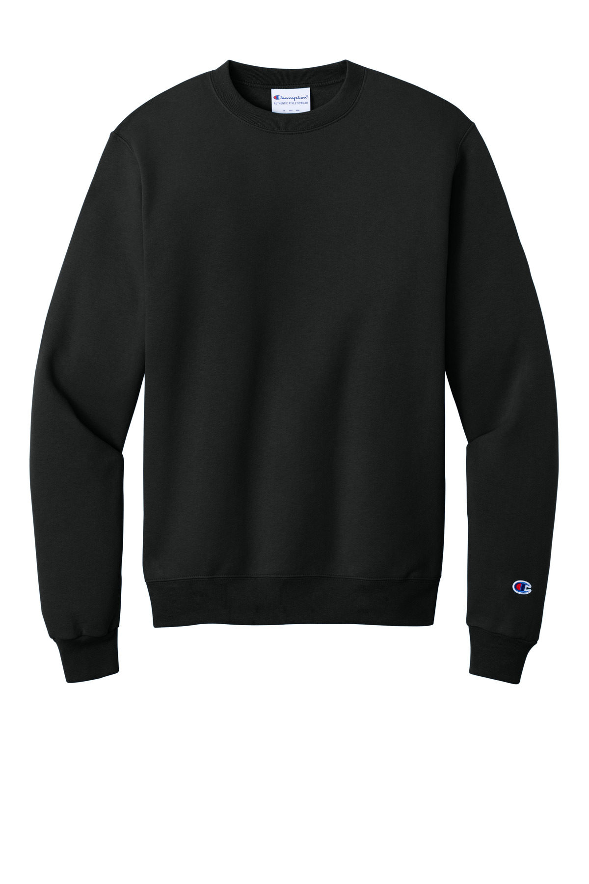 Champion Powerblend Crewneck Sweatshirt. S6000 - Black - Front