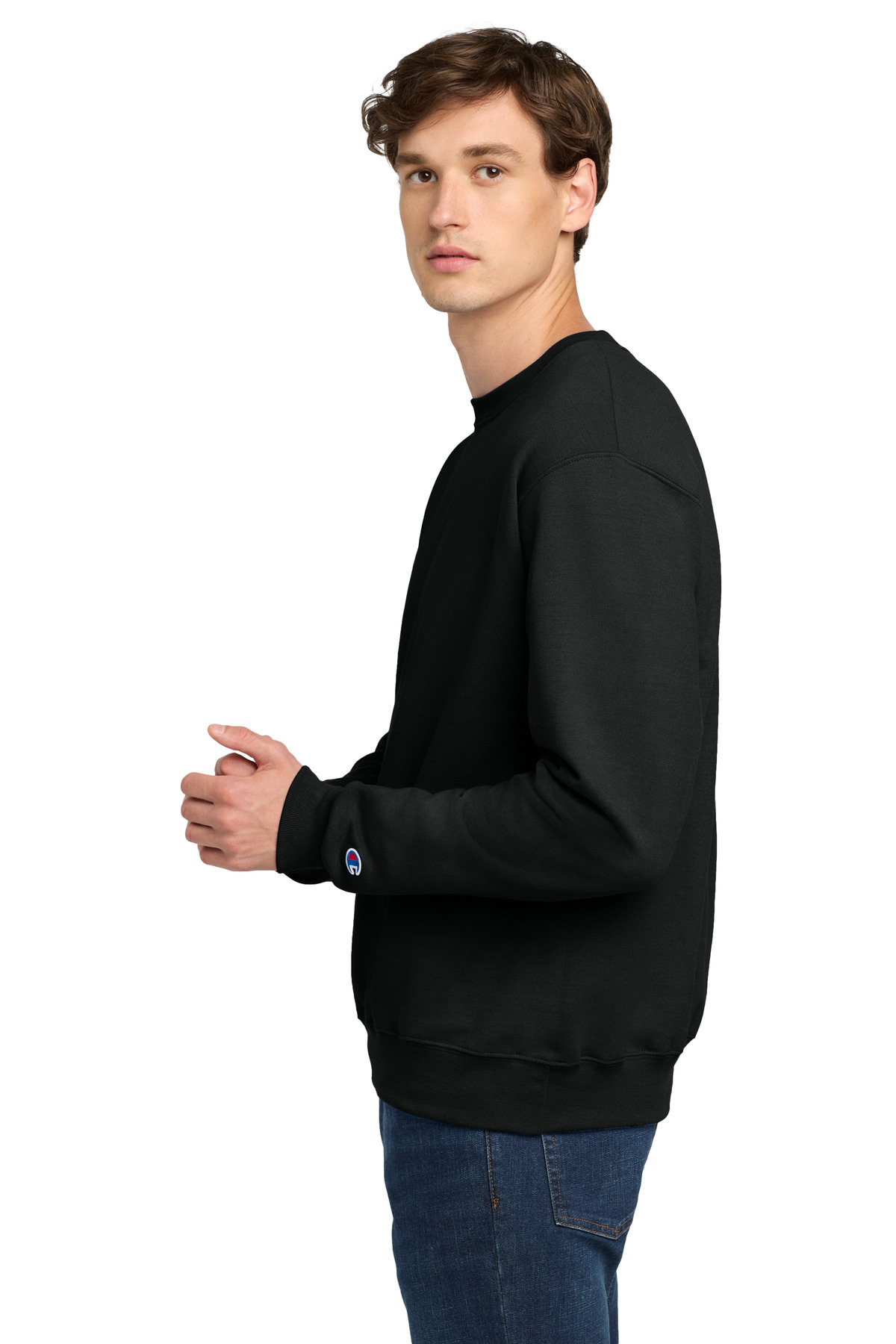 Champion Powerblend Crewneck Sweatshirt. S6000 - Black - Custom