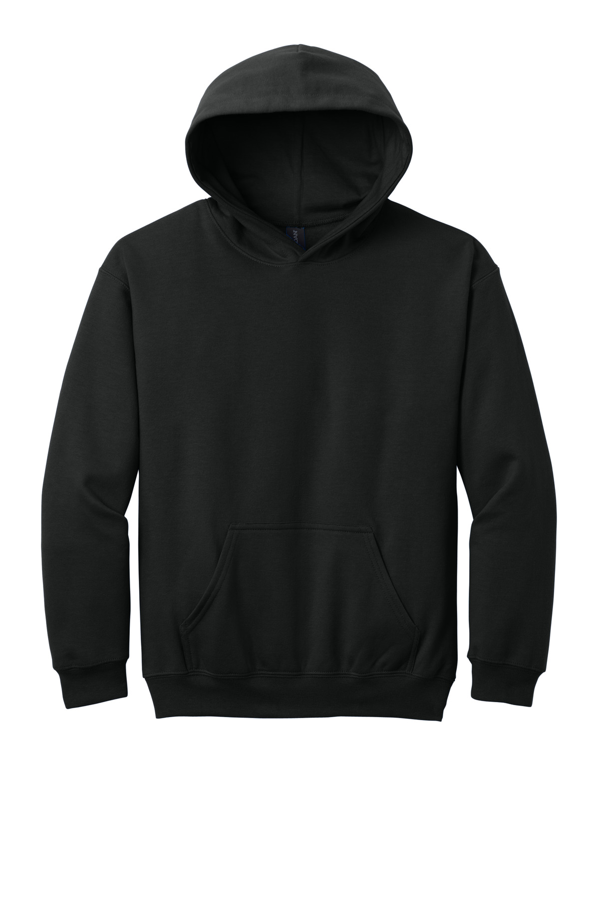 Gildan Youth Softstyle Midweight Fleece Hoodie SF500B - Black - Front