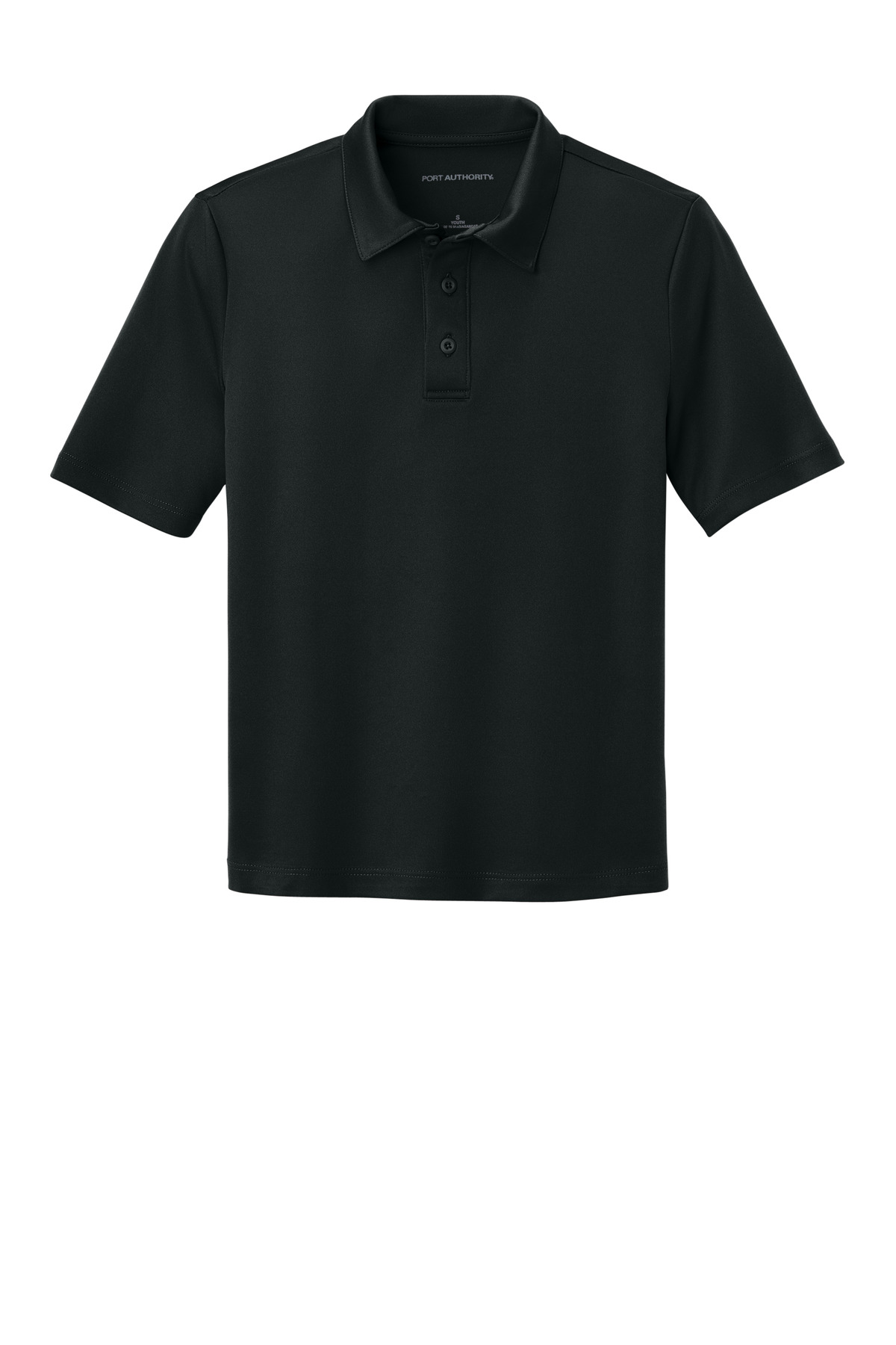 Port Authority Youth Silk Touch Performance Polo. Y540 - Black - Front